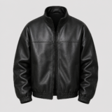 Premium Leather Bomber Jacket