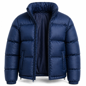 puffer jacket blue open