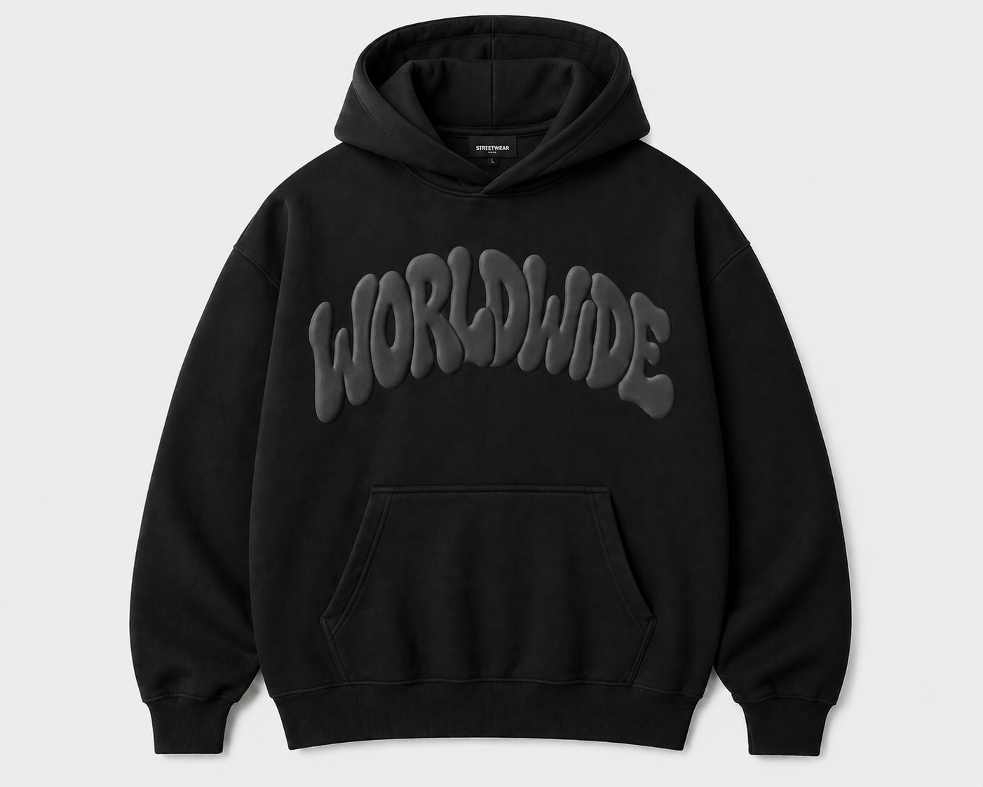 puffprint hoodie black