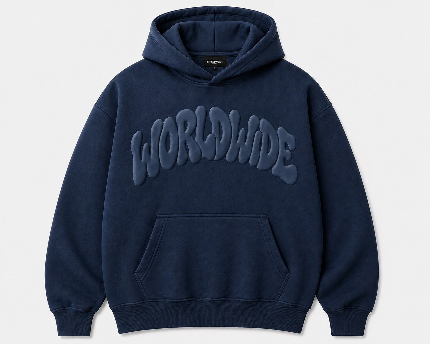 puffprint hoodie blue