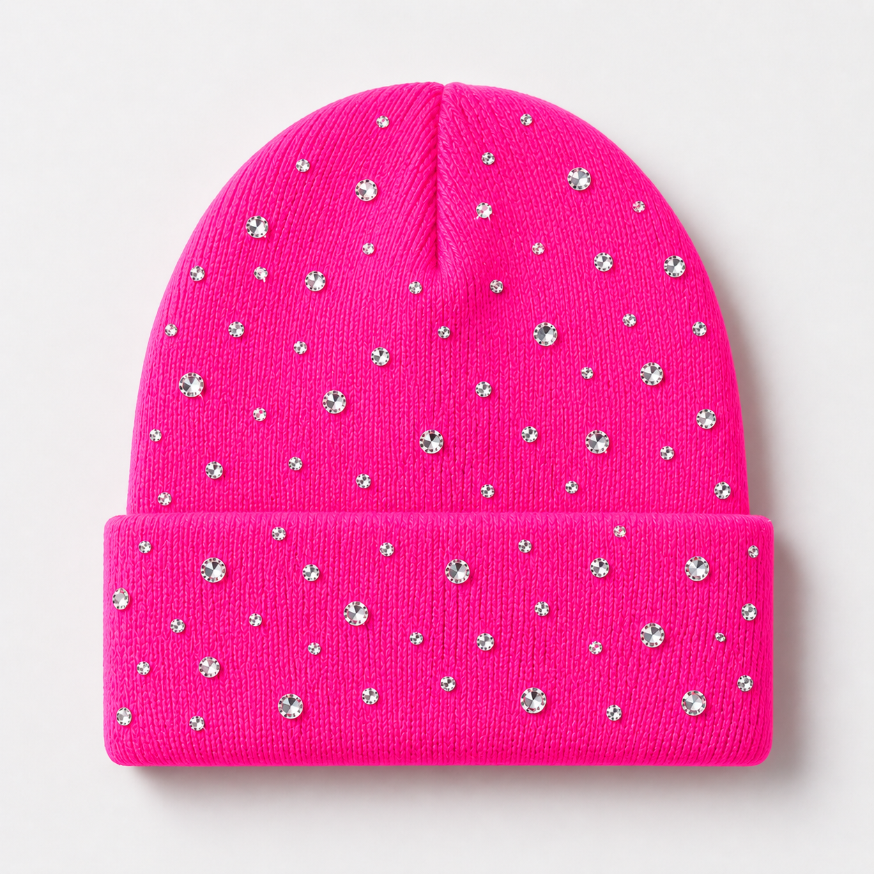 rhinestone beanie pink
