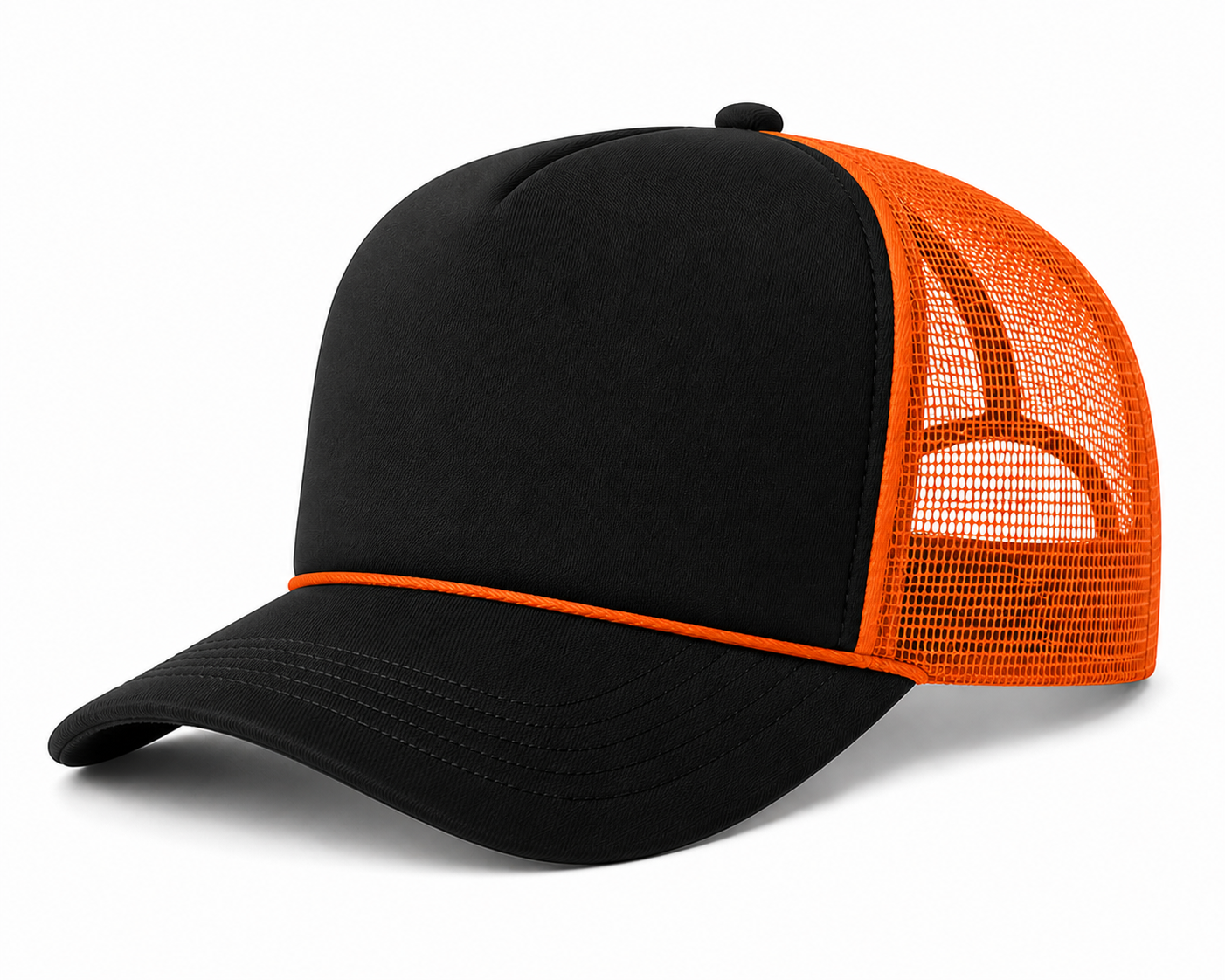 truckerhat orange and black