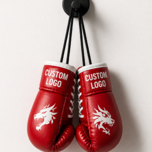 Customizable Mini Boxing Gloves Car Mirror Hanging Accessory