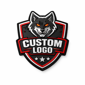 Custom Wolf Mascot Esports Logo & Emblem