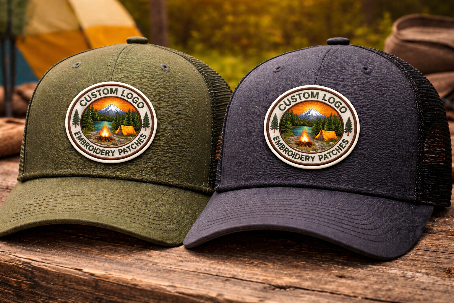 4c43a463-e9f4-4638-b7ad-e24e613499c8 Custom Logo Embroidered Patch Trucker Cap