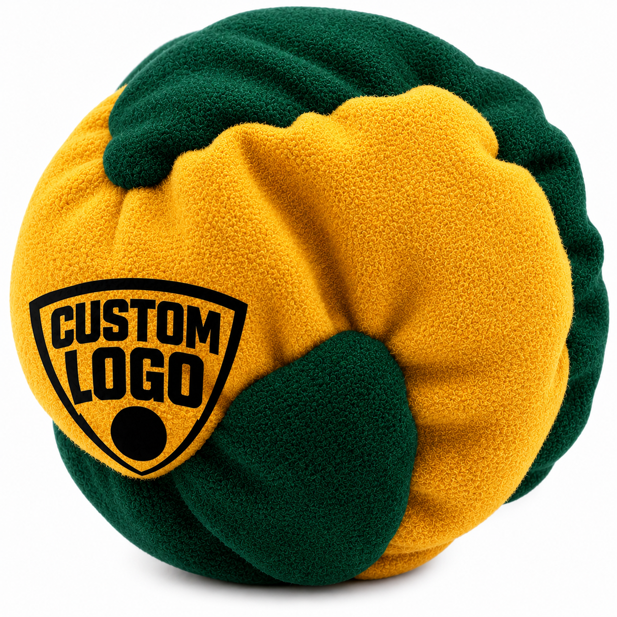Colorful footbag with custom logo