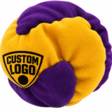 Colorful footbag with logo