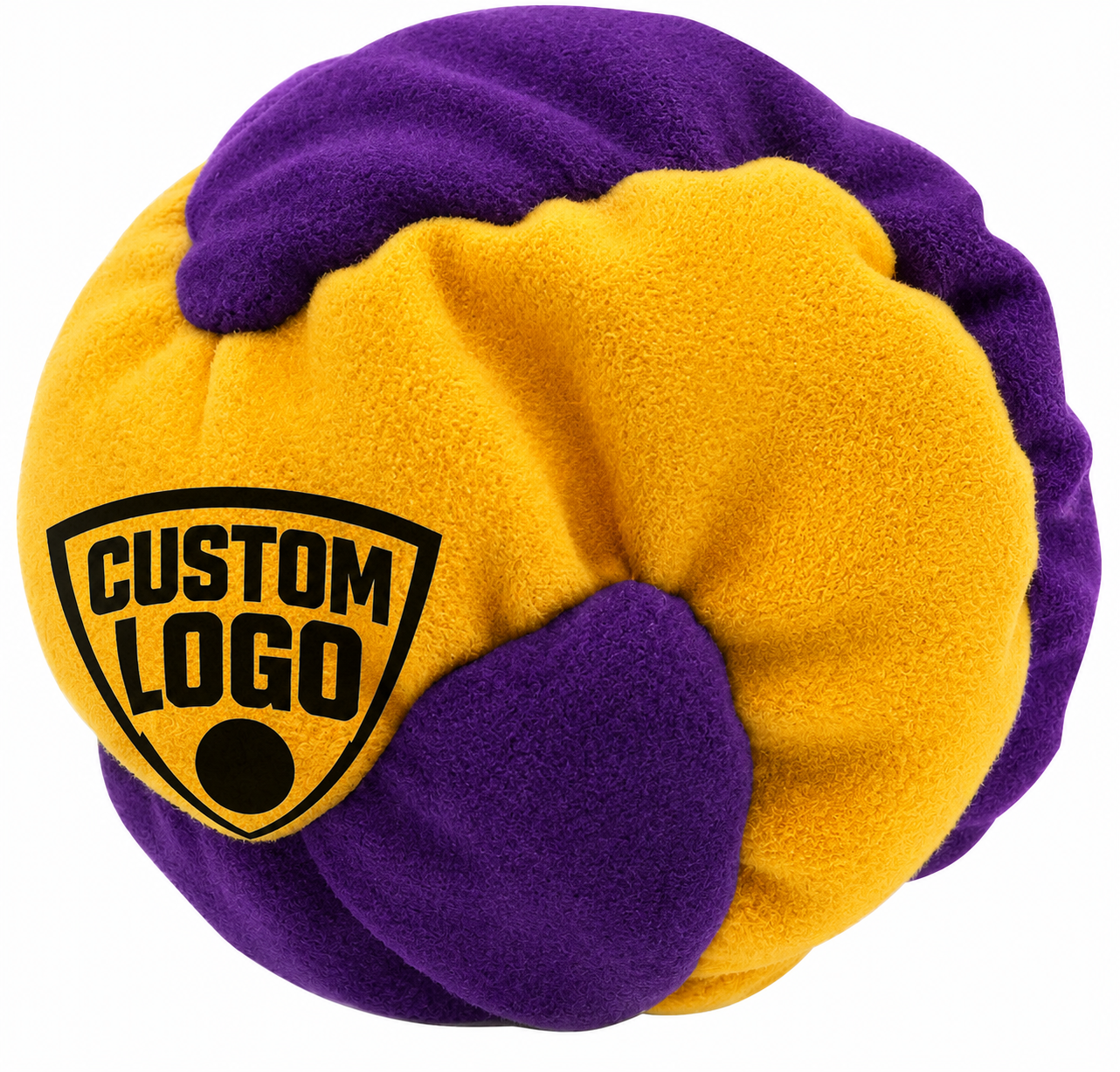 Colorful footbag with logo