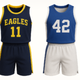 Custom reversible basketball uniform set with sleeveless jersey and matching shorts