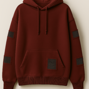 Burgundy washed streetwear hoodie