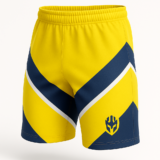 Custom performance rugby shorts with lightweight breathable fabric and athletic fit